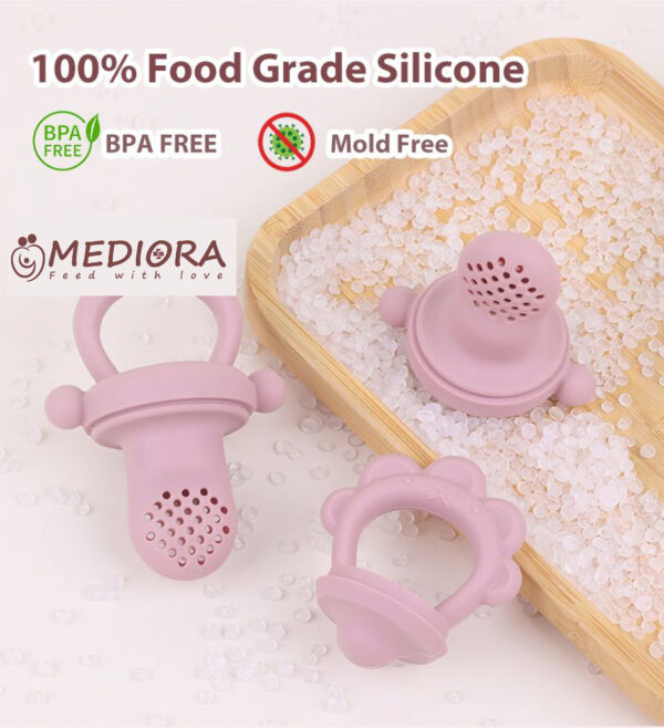 MEDIORA Baby Fresh Food Feeder, Fruit Feeder, Pacifier, Silicone, 3 Months Plus, upto 24 months - Image 11