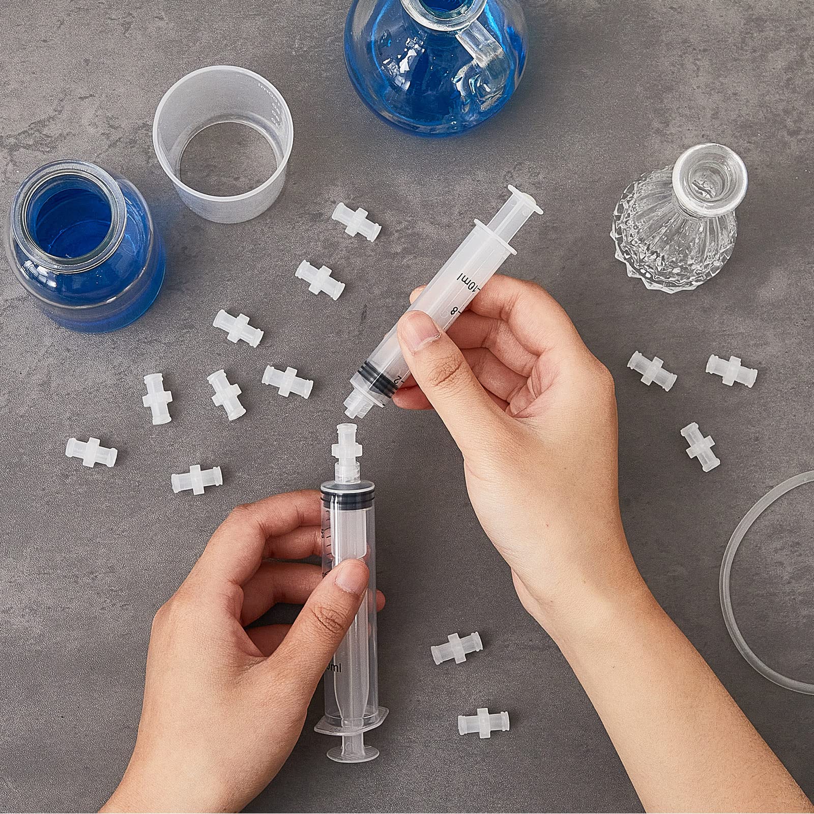 Luer Lock Syringe Connectors: 100 Professional Grade Female-to-Female Adapters for Flawless Fluid Transfer - Image 4