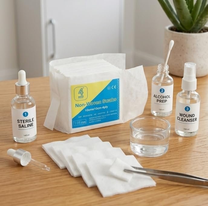 4 MED Non-Woven Gauze Swabs 10cm x 10cm: Top 1 Medical First Aid Dressing (100 Pack) - Image 5